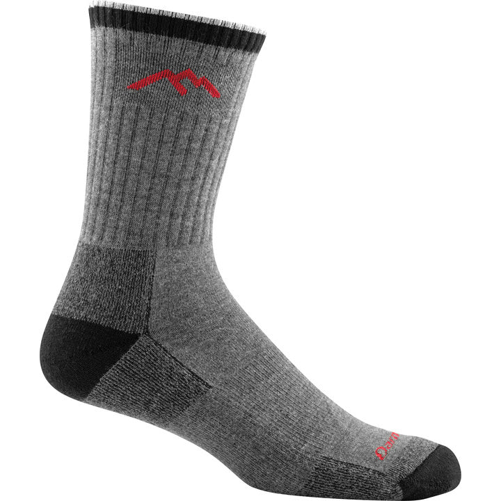 Darn Tough men's micro crew hiker sock with coolmax in gray