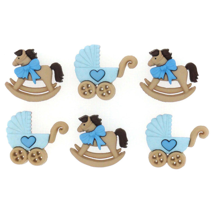 Horse and Buggy Boy Buttons
