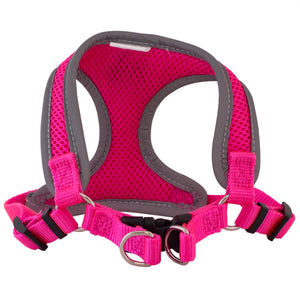 Coastal Pet pink dog harness view of buckles
