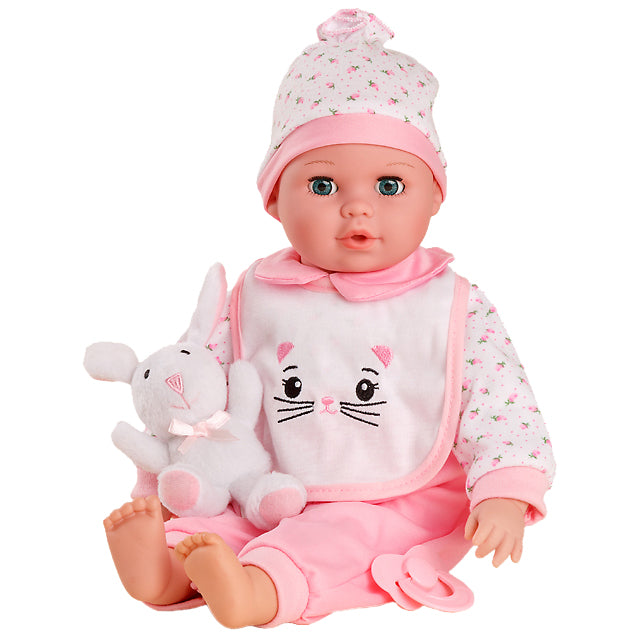 Newborn Baby Doll White Hand Crochet Dress One Piece Underwear Socks Soft  Body 