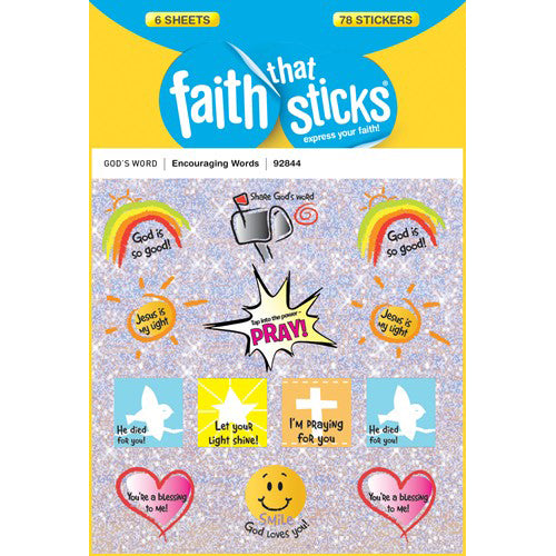 Faith Silver Foil Word Phrase Stickers
