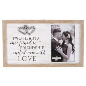 Two Hearts Bridal Photo Frame Plaque ER79001