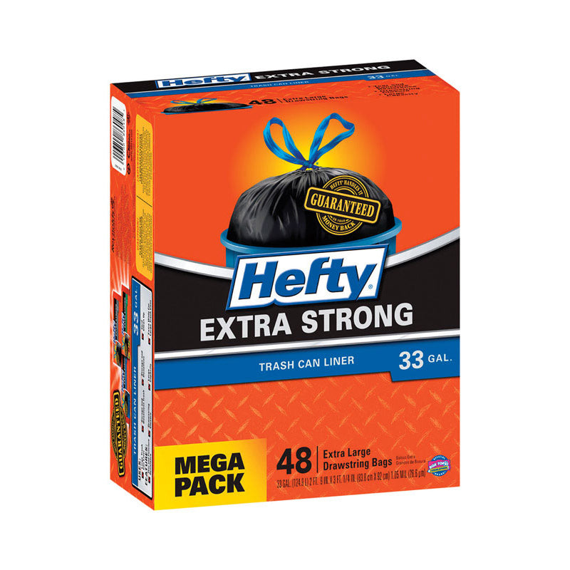 Hefty Extra Strong Trash Can Liners E86048 33 Gallon 48-Count – Good's  Store Online