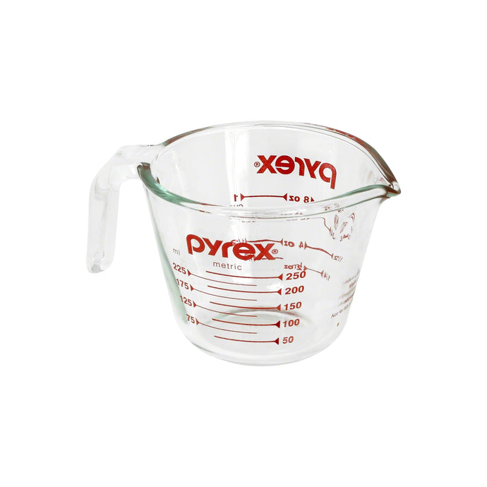 8 oz. glass measuring cup.