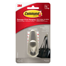 Medium Brushed Nickel Command Metal Hook