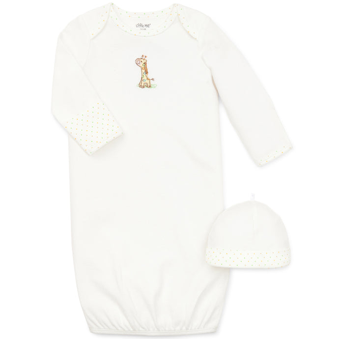 Giraffe Sleeper Gown and Hat