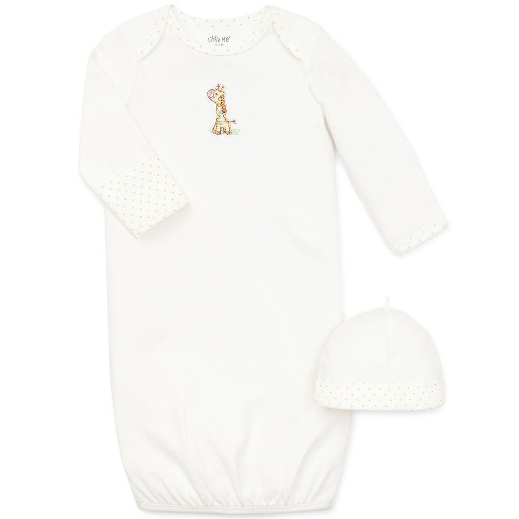 Giraffe Sleeper Gown and Hat