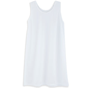 Child-size white nylon slip