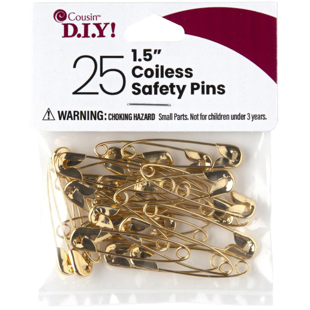 Cousin DIY Gold Safety Pins 1.5-inch 25-Count 40000861 – Good's Store Online