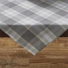 Gray plaid table topper