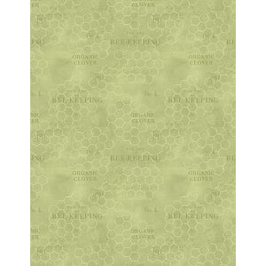 Green honeycomb fabric