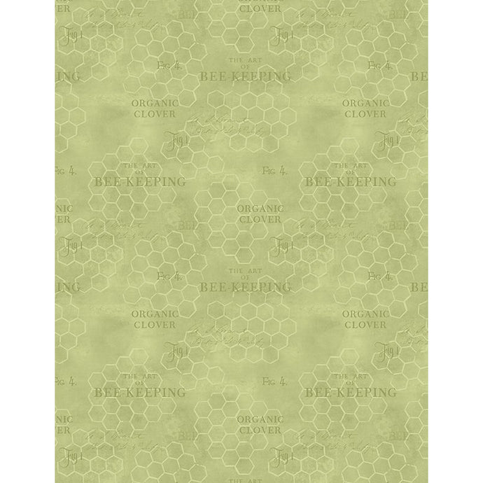 Green honeycomb fabric