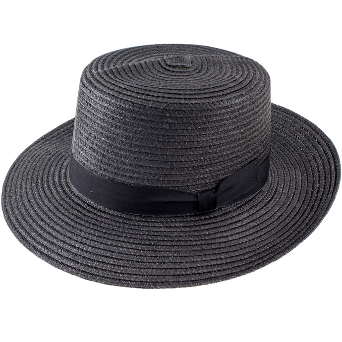 Men's black hat with optimo crown