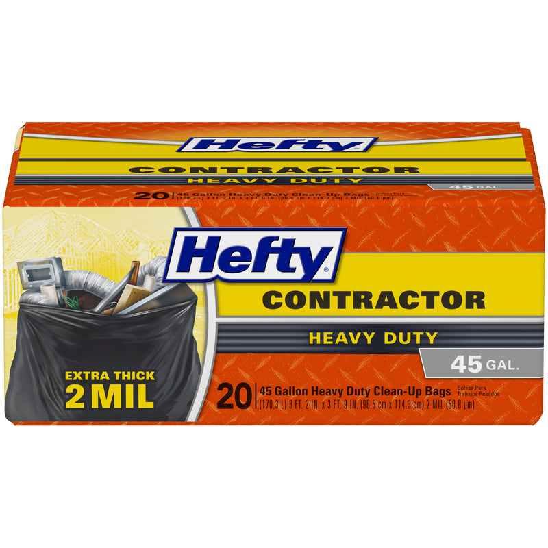 Hefty Contractor Heavy Duty Garbage Bags E24519 45 Gallon 20-Count – Good's  Store Online