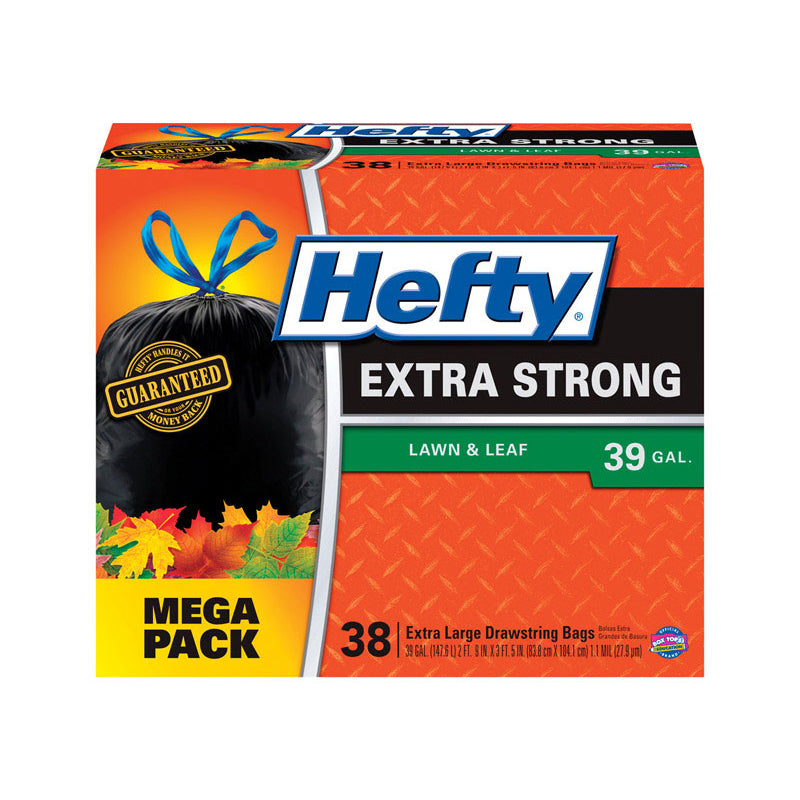 Hefty Strong 39 Gal. Black Lawn & Leaf Bag (38-Count)