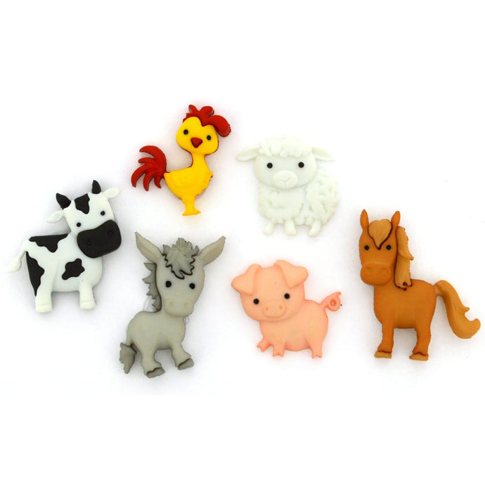 Barnyard animal buttons