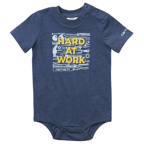 Infant Boy's Short Sleeve Hard At Work Bodysuit CA6249