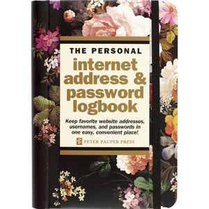 The Personal Internet Address & Password Logbook (Black) – Peter Pauper  Press