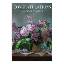 Wedding - Flower Vases - 12 Boxed Cards, KJV "Congratulations on your wedding"
