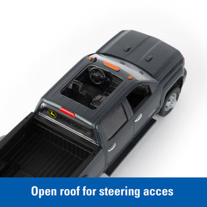 open roof for steering access