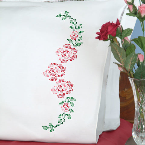XX Rose Vine Perle Edge Pillowcases