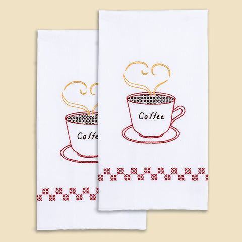 Coffee Time Decorative Hand Towels