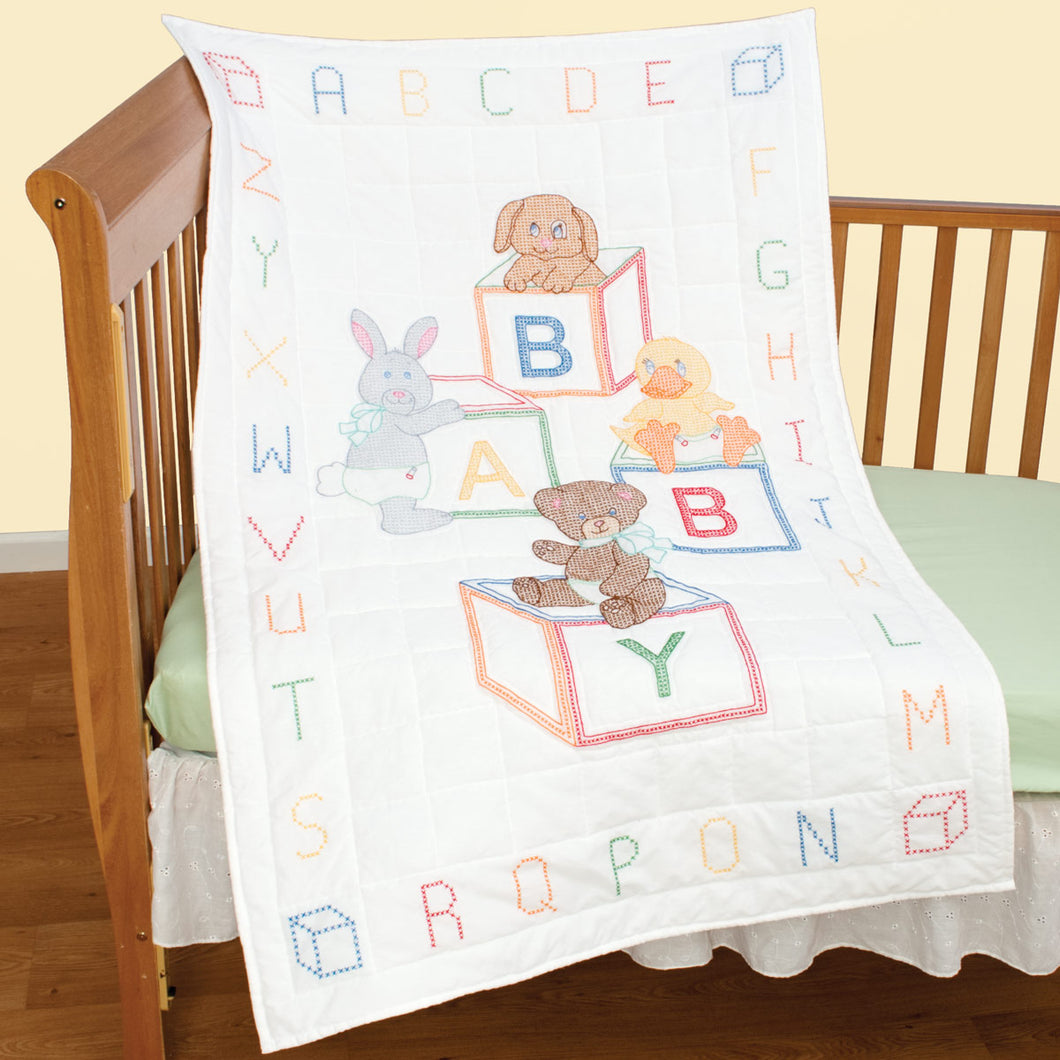 Baby Ducks Nursery Quilt Blocks (stamped cross stitch)