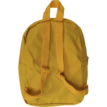 Back of yellow backpack
