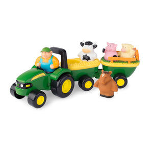 John Deere toy tractor set