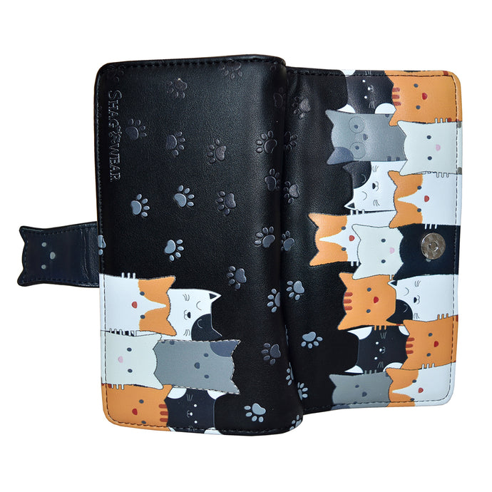 Kitty Crowd wallet in black