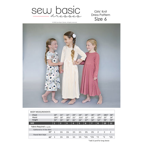 Girls knit dress pattern
