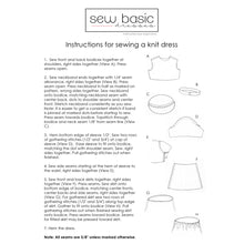 Instructions for sewing a knit dress