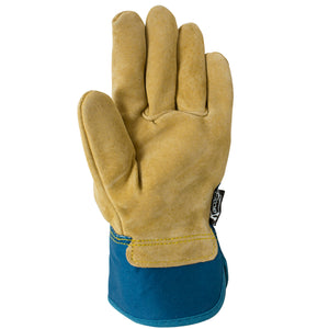 Palm of women's leather work glove