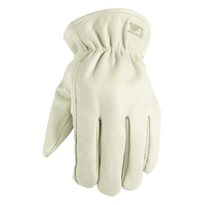 Wells Lamont Heavy Duty Work Gloves with Leather Palm, Large (Wells Lamont  3300L), Palomino, Large (Pack of 1)