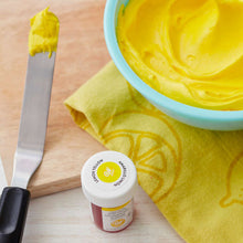 Lemon yellow frosting color