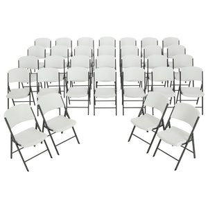 Folding chairs in a group