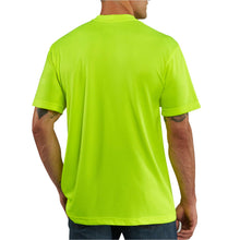 Back of lime green t-shirt