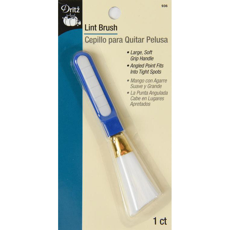 Lint brush for sewing machines.