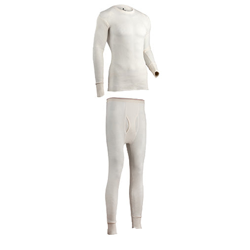 Men's Thermal Long John Underwear - White