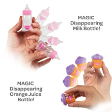Magic disappering milk bottle and disappering orange juice bottle