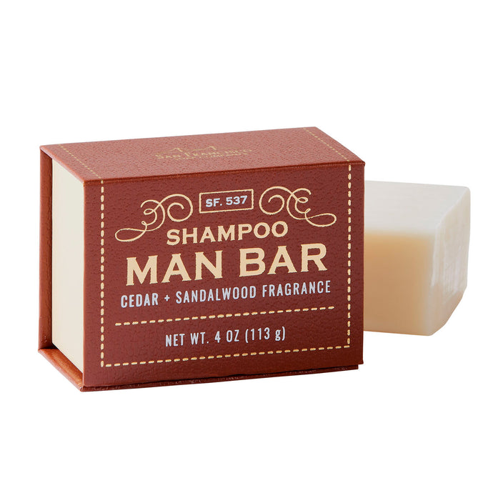 Cedar and sandalwood shampoo man bar