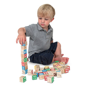 Child playing with blocks