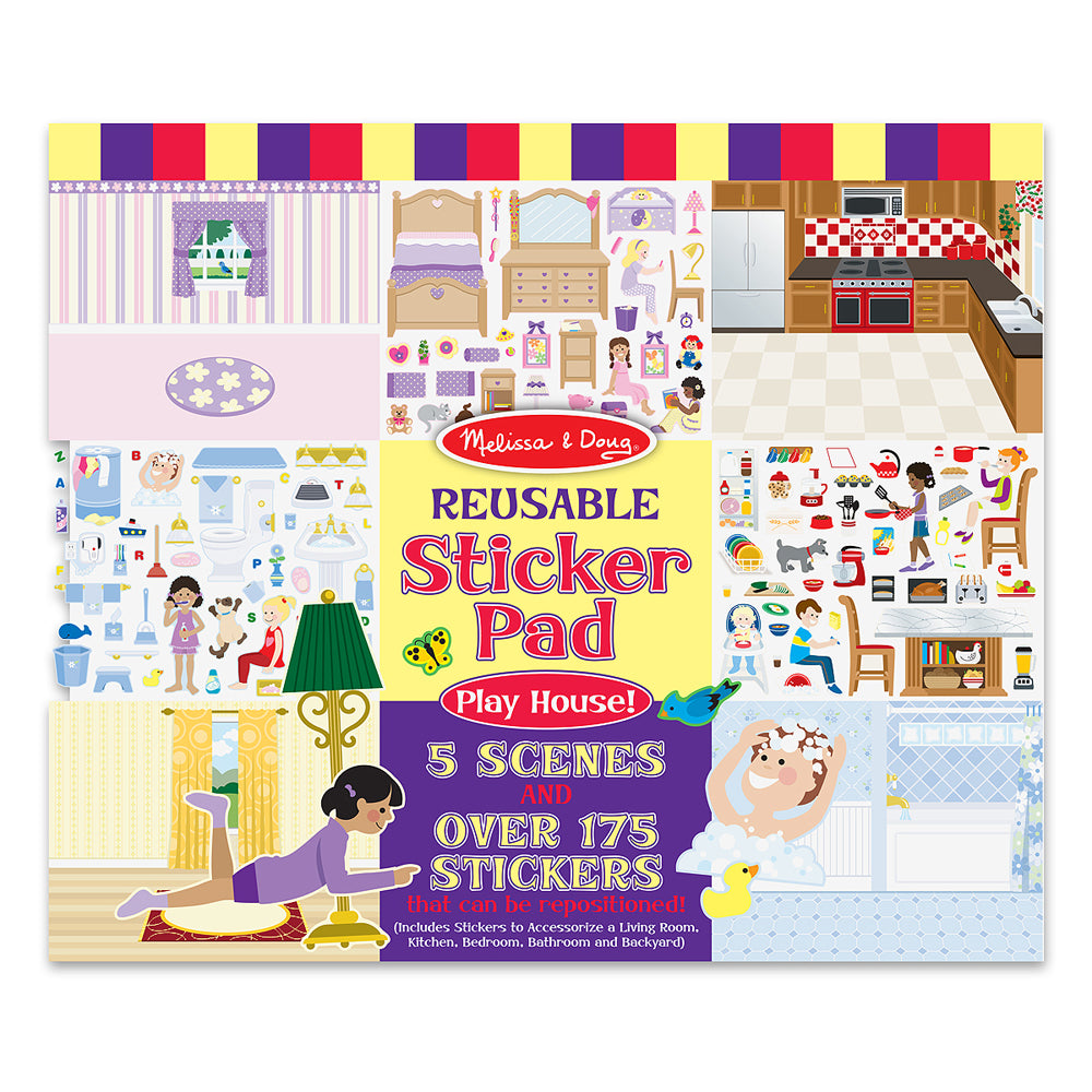 Melissa & Doug Reusable Sticker pad - Play House 4197 – Good's Store Online