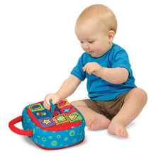 Baby using toy
