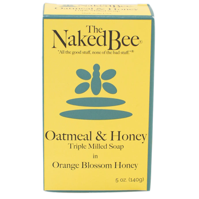 naked bee bar soap in box oatmeal & honey orange blossom