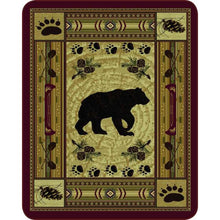 Native Bear plush blanket