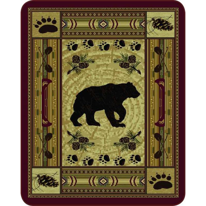 Native Bear plush blanket