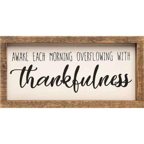 Overflowing With Thankfulness Framed Sign 221-30232
