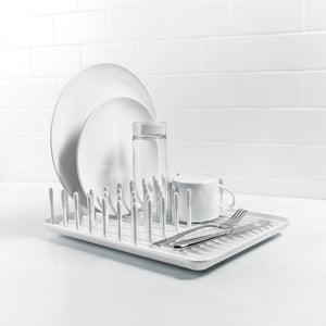 Dish rack on counter