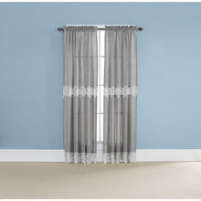 Gray curtain panels